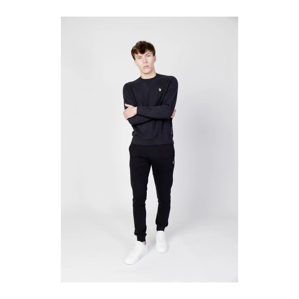 U.s. Polo Assn. Zwarte Katoenmixtrui Black Heren