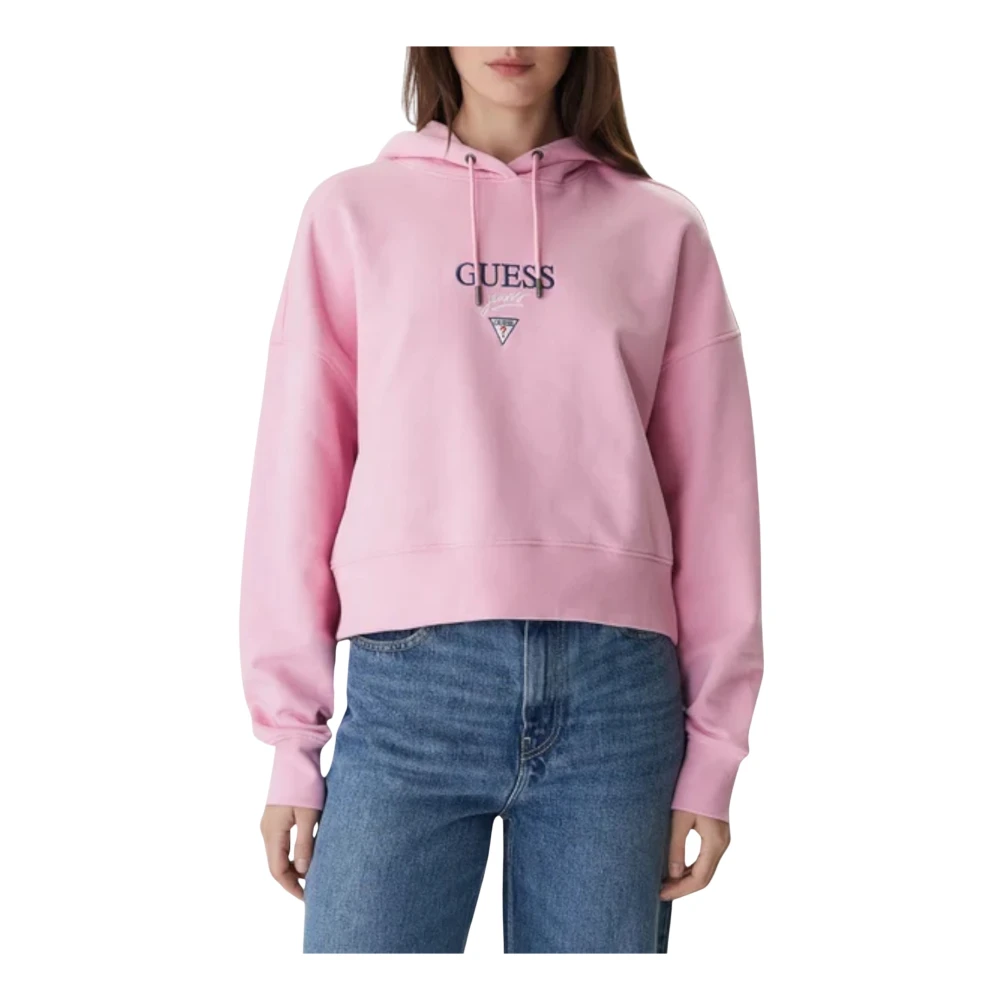 Guess Women's Pink Baker Hoodie - Hoodies - Xs - Sweatshirts & Hoodies