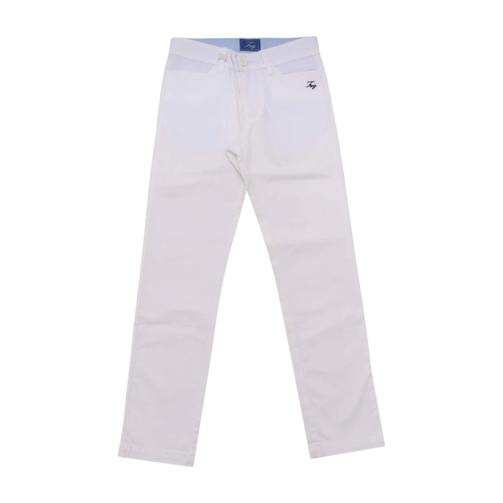 Fay Boys White Kids Trousers - Trousers - 6 Y - Kids