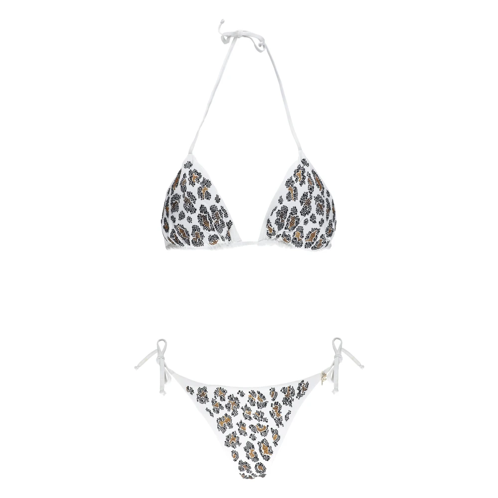 Fisico Witte Zee Bikini met Strass Details Multicolor Dames