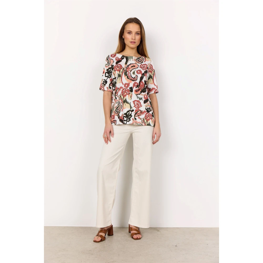 Soyaconcept Abstract Paisley Print Shirt Multicolor Dames