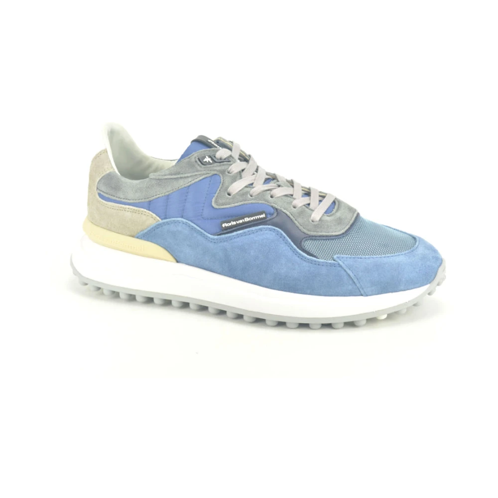 Floris van Bommel Combi Runner Jeans Sneakers Heren Schoenen Blauw
