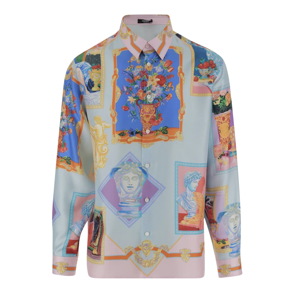 Versace Rode Stijlvolle Overhemden Multicolor Heren