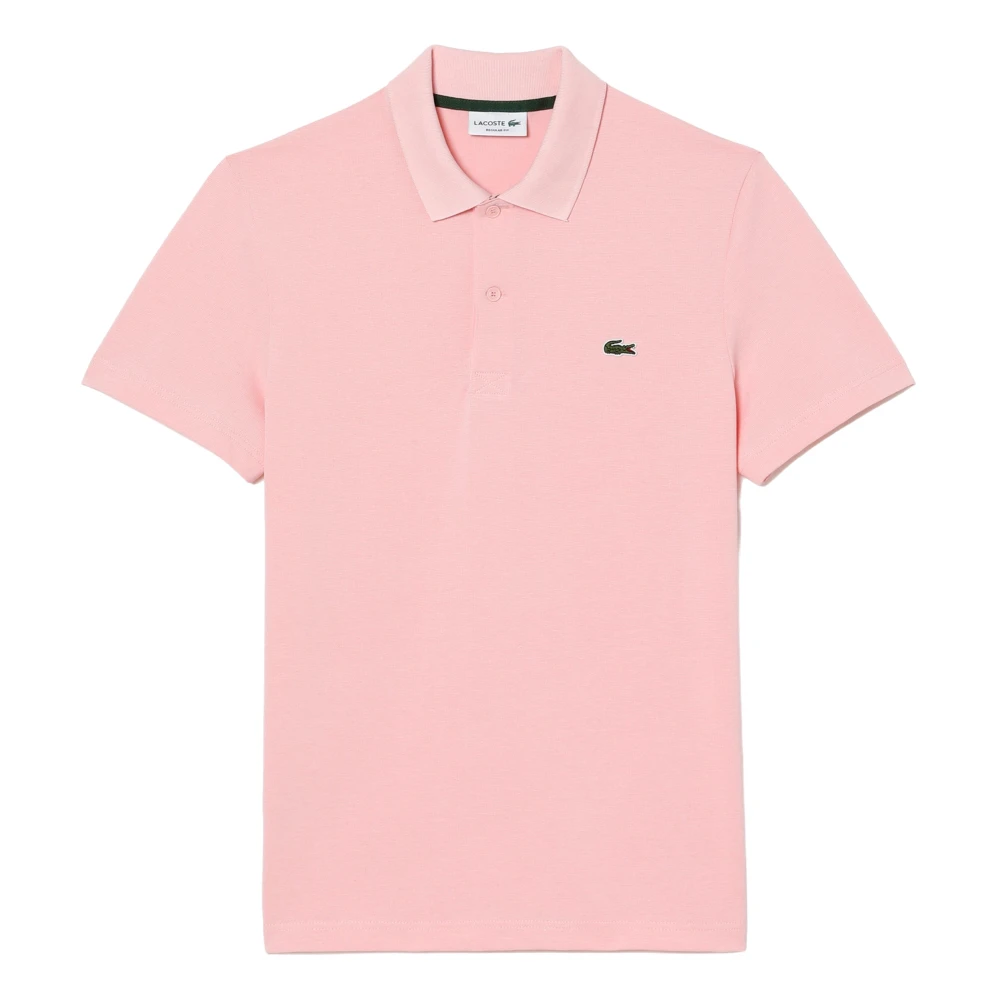 Lacoste Men's Pink Polo Shirts, S, Regular Fit Waterlily Polo