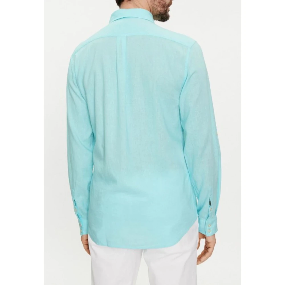 Guess Oprolbare Herenoverhemd Blue Heren