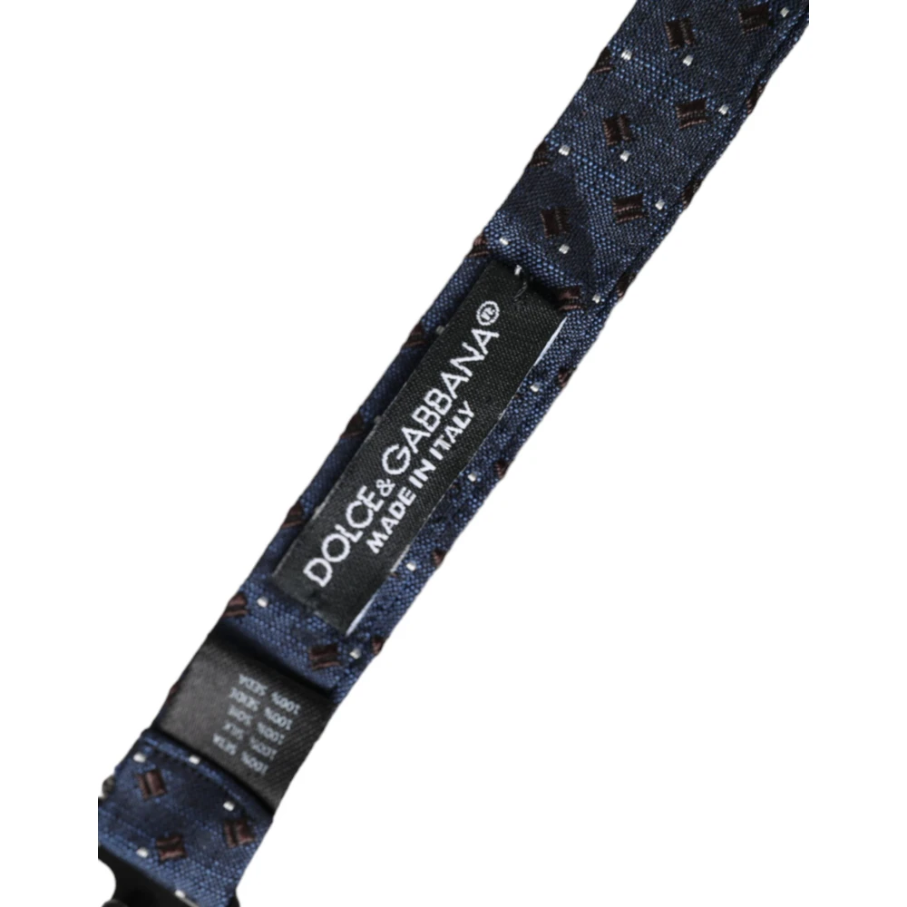 Dolce & Gabbana Marineblauw patroon zijden vlinderdas Blue Heren