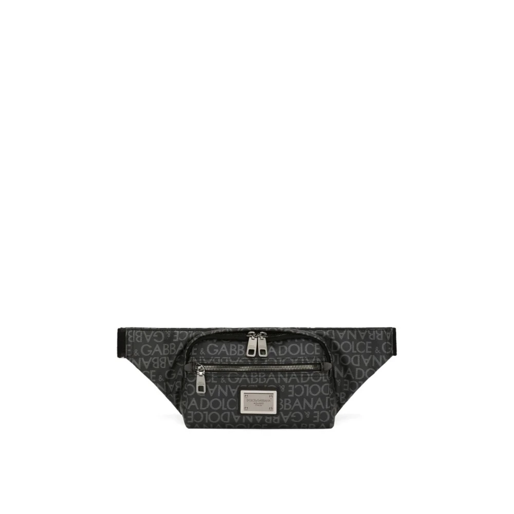 Dolce & Gabbana Logo Läder Midjeväska Black, Herr