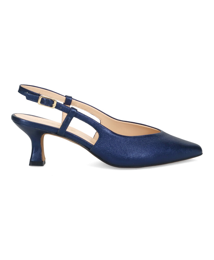 chaussures-bleues-a-talon-bobine-en-cuir