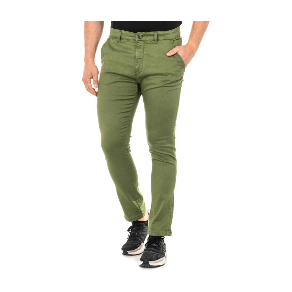 La Martina Green Chinos, Male, W36, Button And Zipper Closure Trousers
