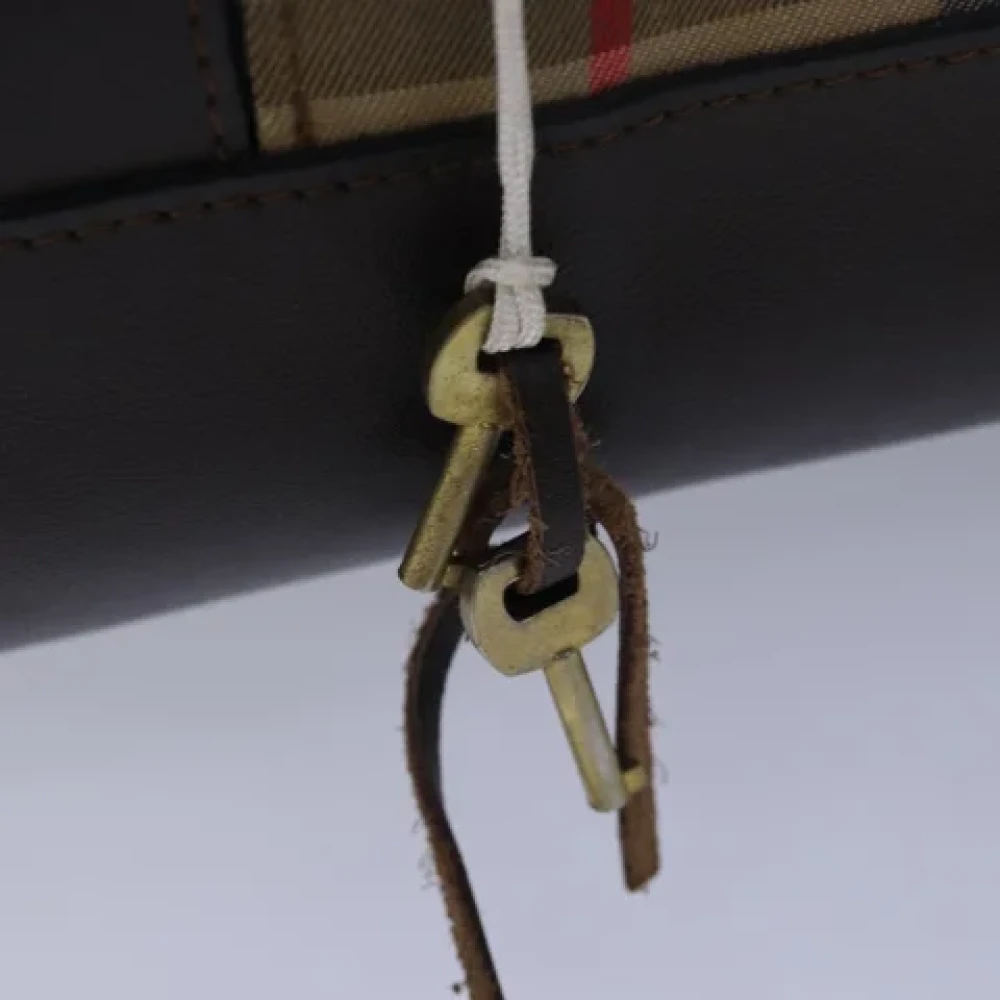 Burberry Vintage Pre-owned Canvas travel-bags Beige Dames