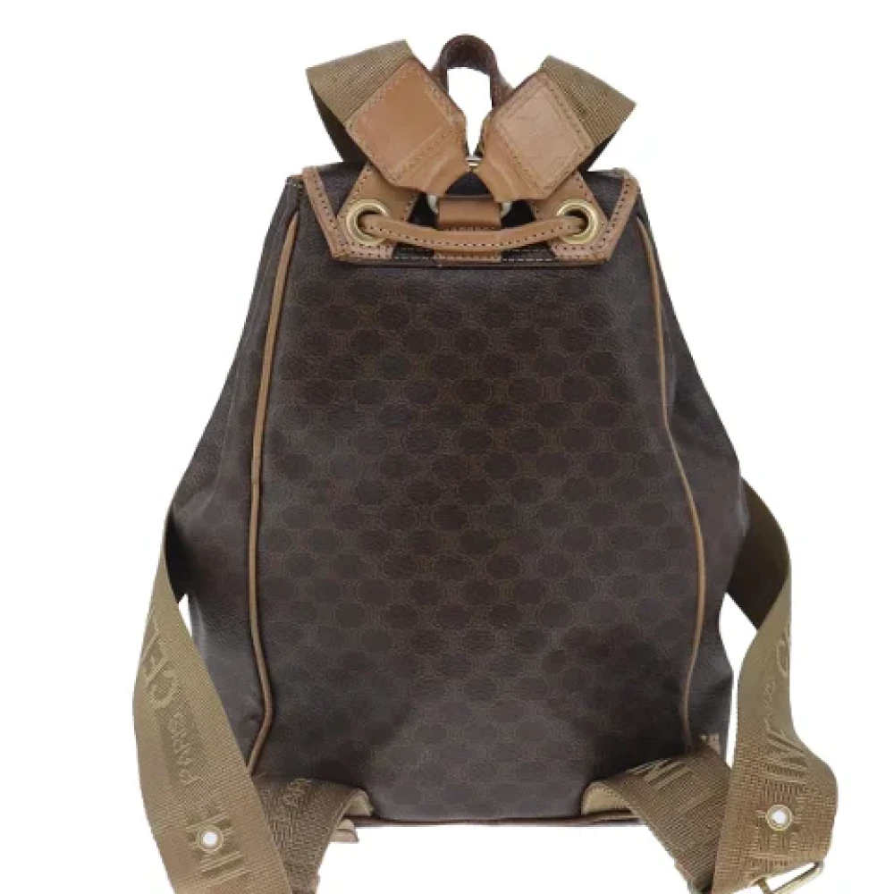 Celine Vintage Pre-owned Leather backpacks Brown Dames