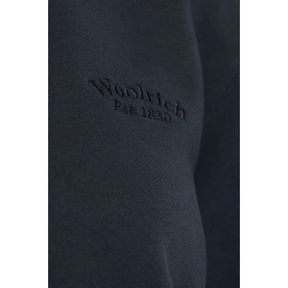 Woolrich Sweatshirt met geborduurd logo Blue Dames