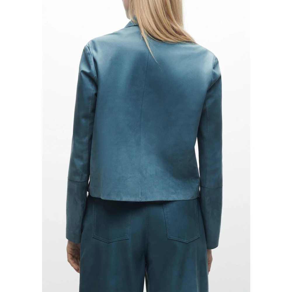 Arma Blauwe Suède Knoopjas Blue Dames