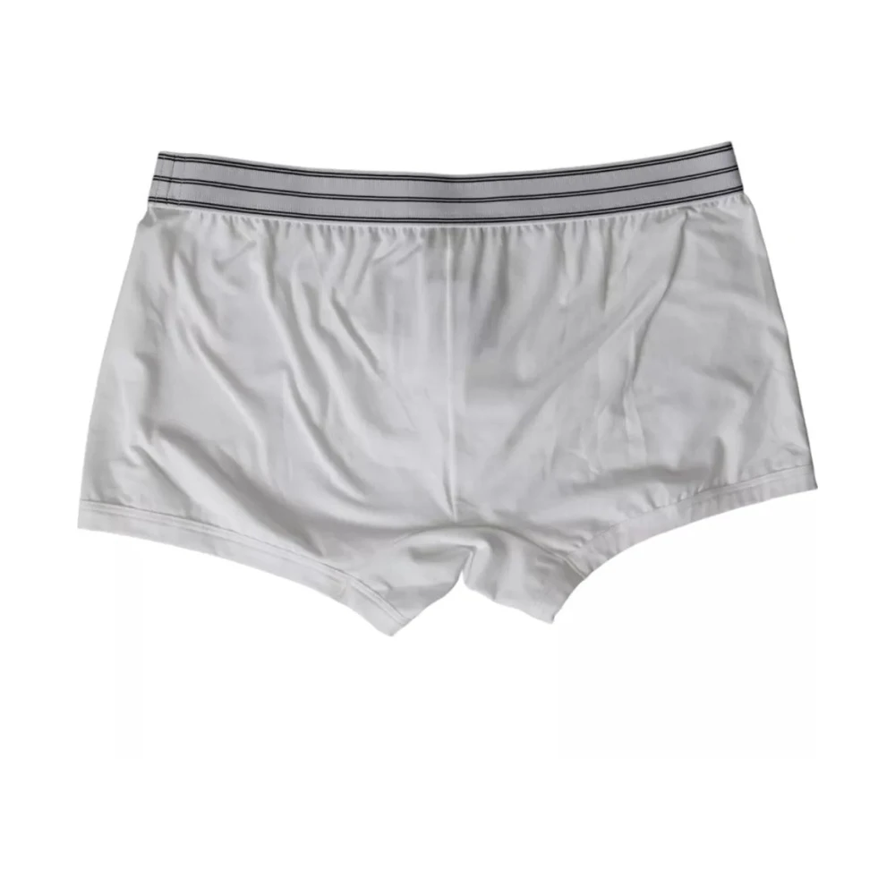 Dolce & Gabbana Witte Katoenmix Regular Boxershorts Ondergoed White Heren
