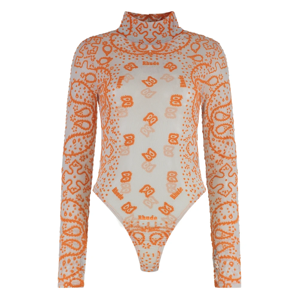 Rhude Keyhole Bodysuit met Knoopsluiting Achter Multicolor Dames