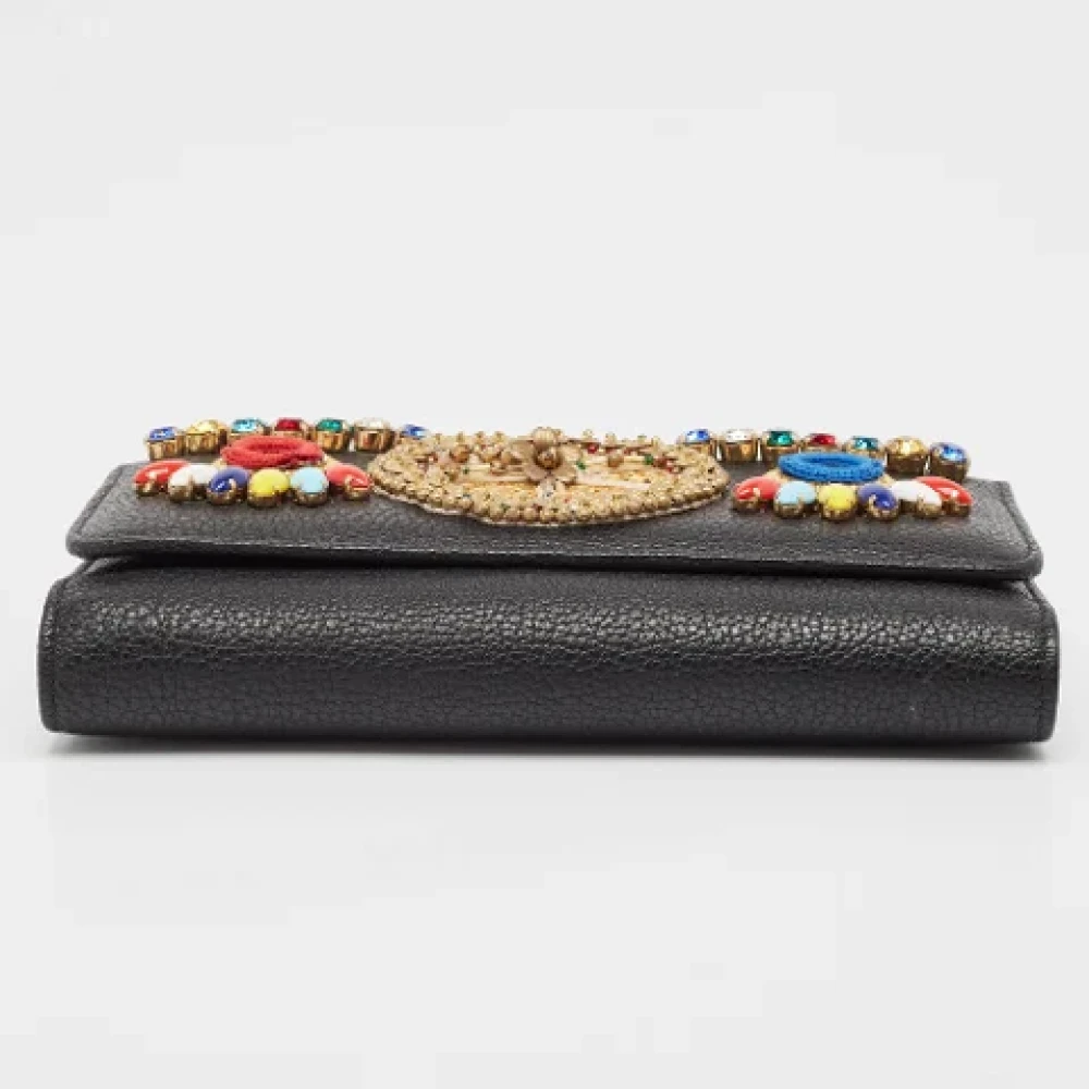 Dolce & Gabbana Pre-owned Leather wallets Black Dames