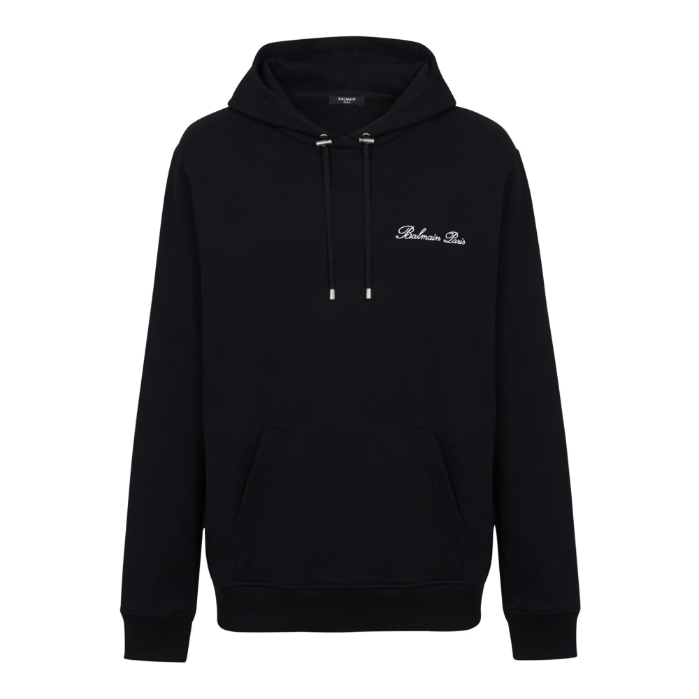 Balmain Handtekening hoodie Black Heren