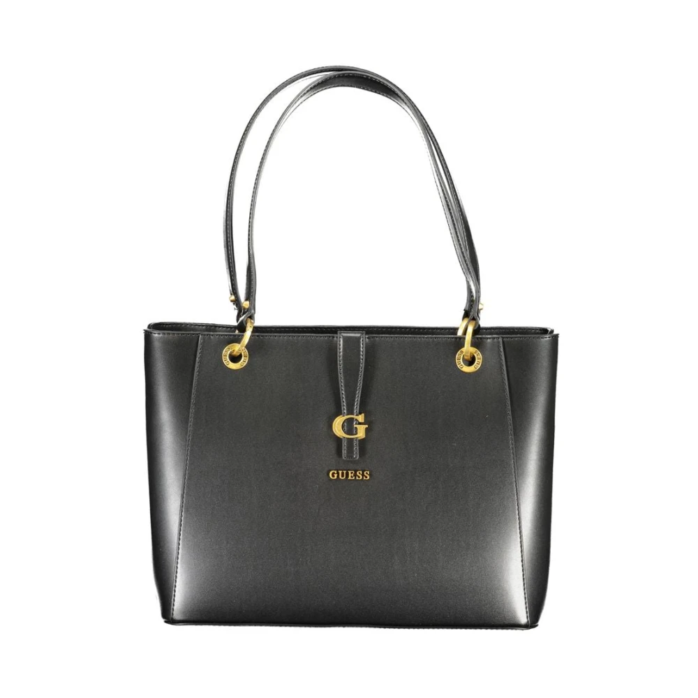 Guess Zwarte polyethyleen schoudertas met meerdere compartimenten Black Dames