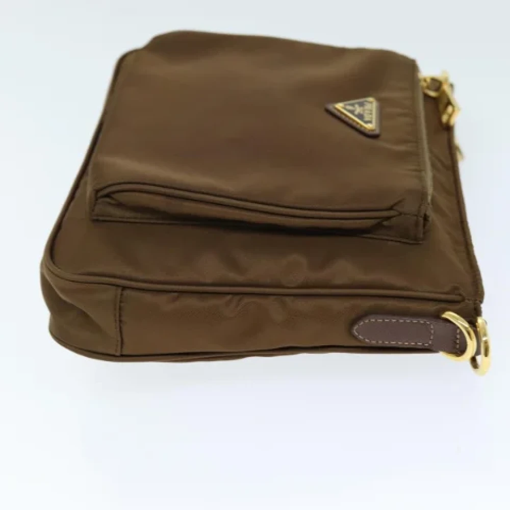 Prada Vintage Pre-owned Nylon prada-bags Brown Dames