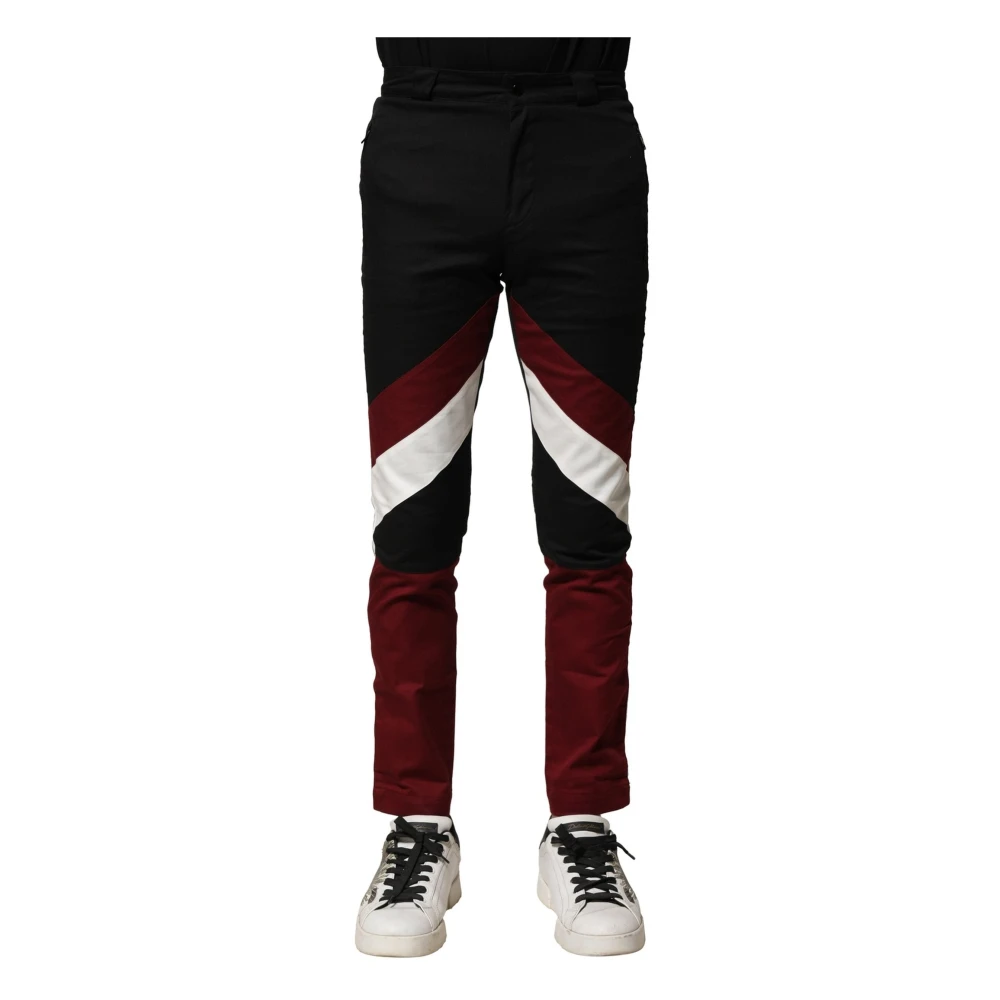 Dolce & Gabbana Men's Multicolor Cotton Jogger Trousers - Slim-Fit Trousers - Xs - Trousers