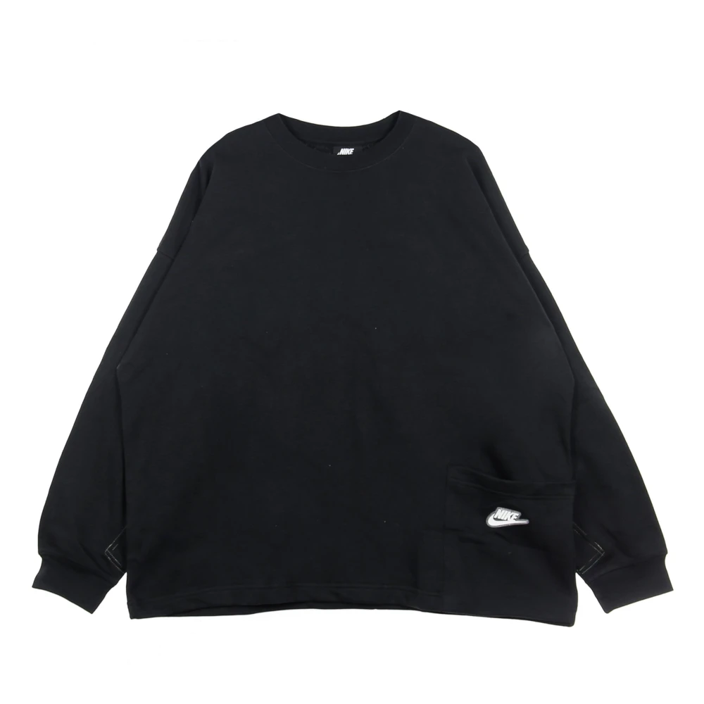 Nike Earth Day French Terry Crewneck Sweatshirt Black Dames