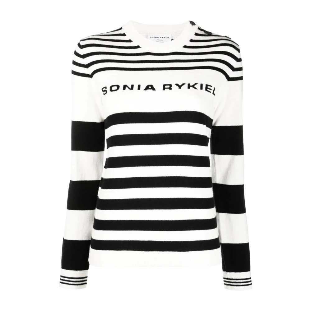 Sonia Rykiel Casual Blå Tröja Bomull Kashmir White, Dam