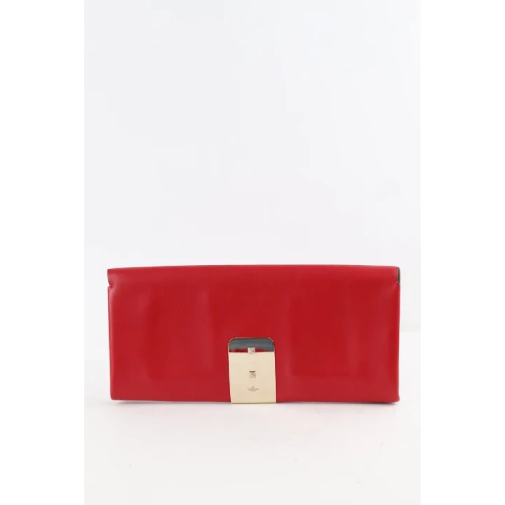 Valentino Vintage Pre-owned Leather clutches Red Dames