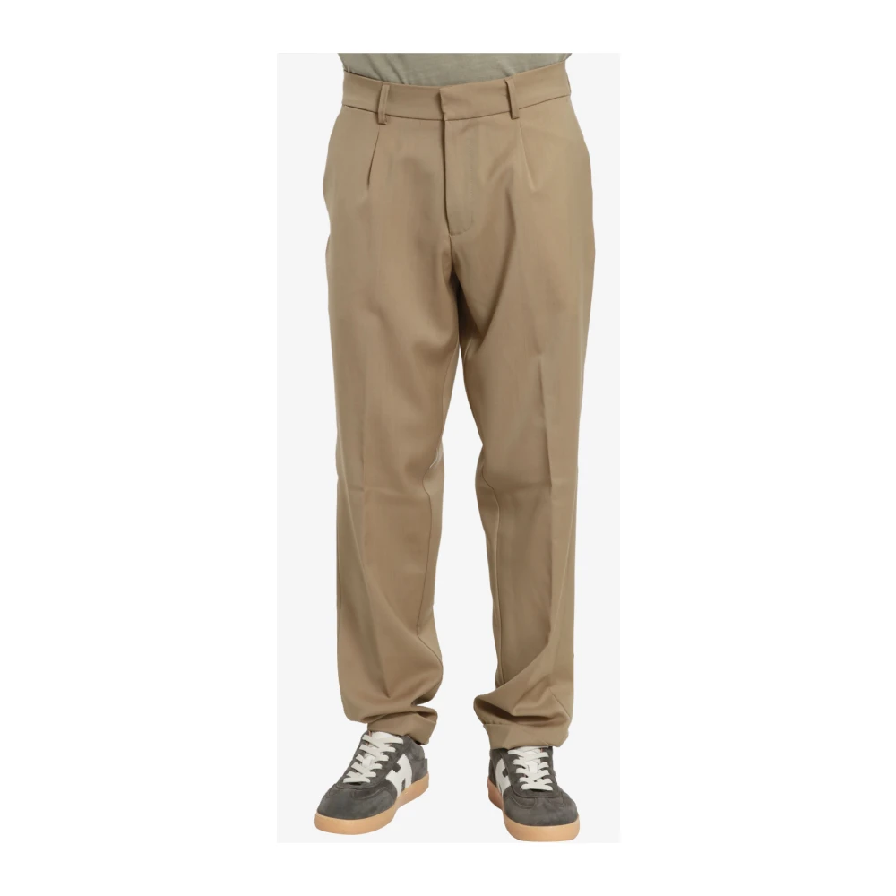 Cruna Slim-fit Trousers Brown Heren