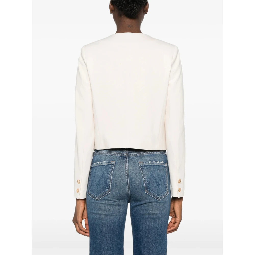 Twinset Double-breasted jas met ovale knopen White Dames