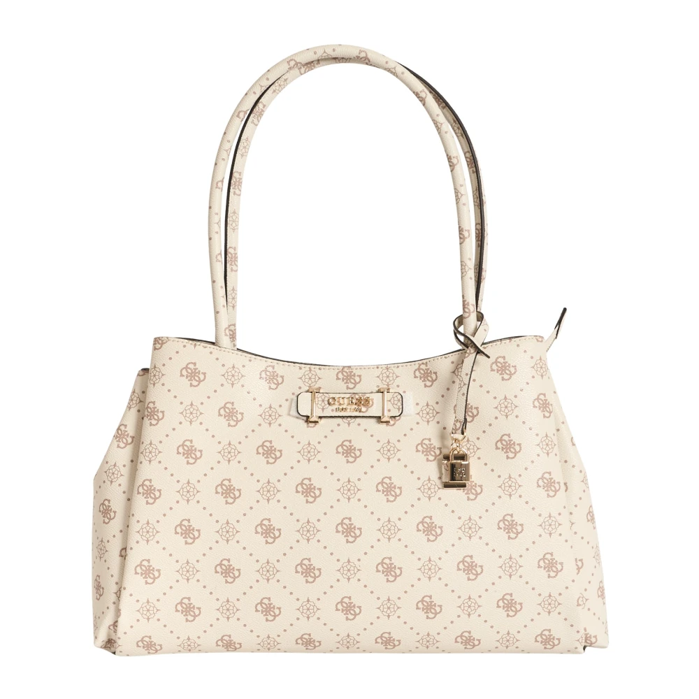 Guess Beige Carrie Handbag - Female - Handbags - One Size - Bags