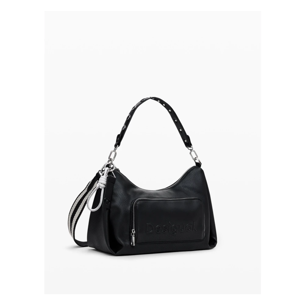Desigual Stijlvolle Schoudertas Zwart Black Dames
