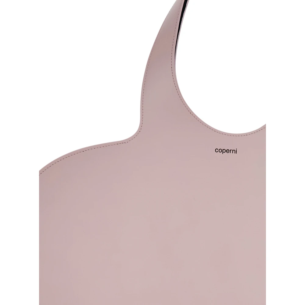 Coperni Roze Hart Logo Print Leren Schoudertas Pink Dames