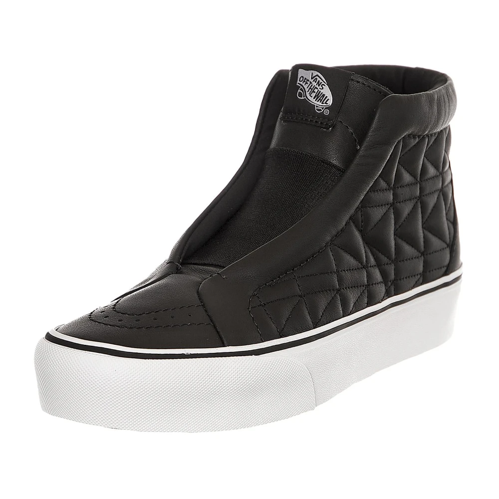 Vans High-Profile Leren High-Top Dames Schoenen Zwart