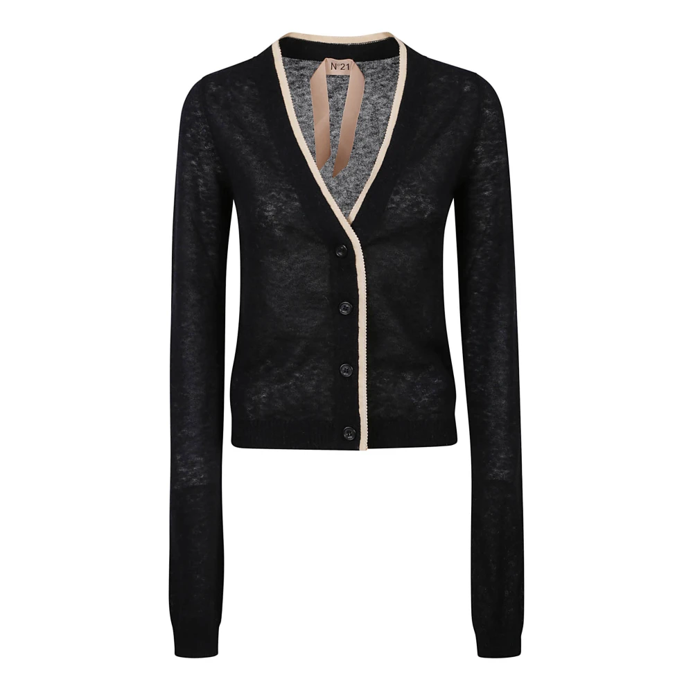 N21 Zwarte Trui Alpaca Wolmix Black Dames