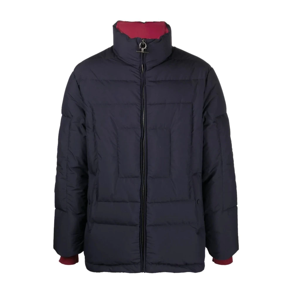 Ferragamo Men's Brown Winter Jackets, L, Quilted Casual Jacket