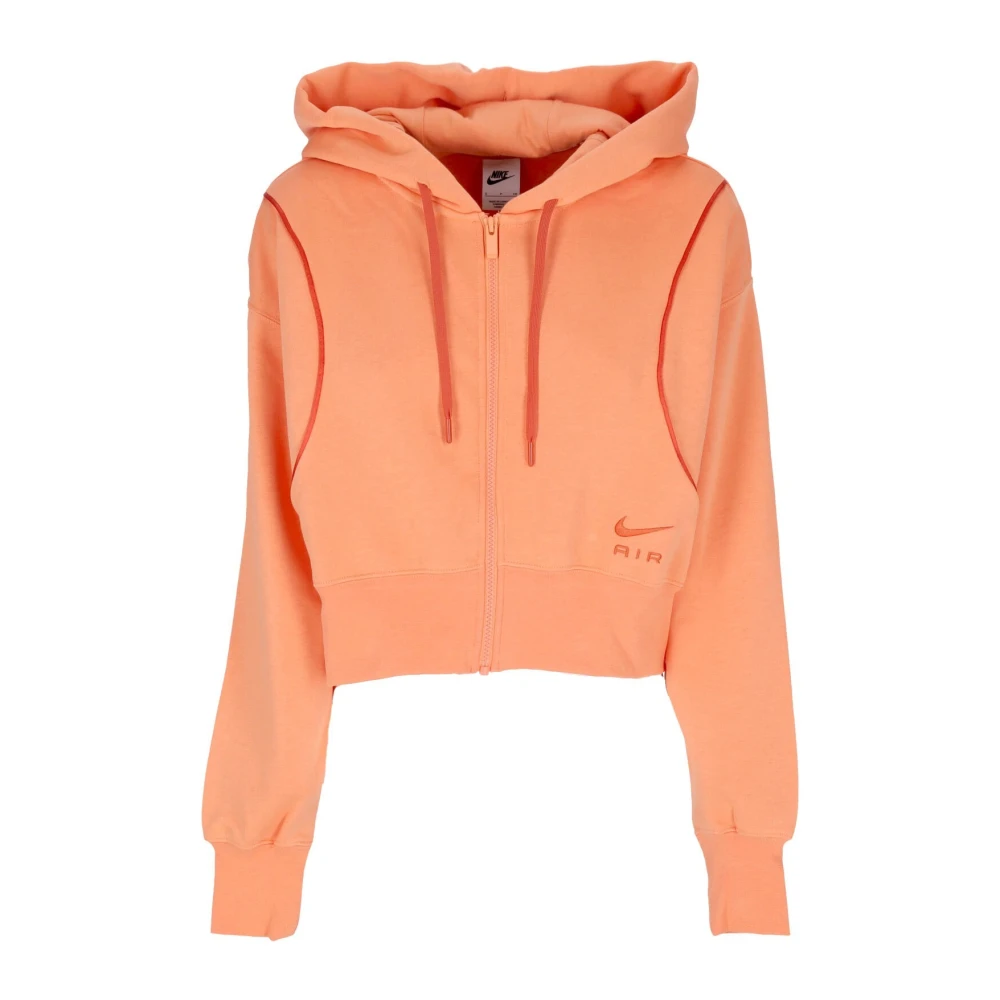 Nike Air Fleece Full-Zip Hoodie för kvinnor Orange, Dam