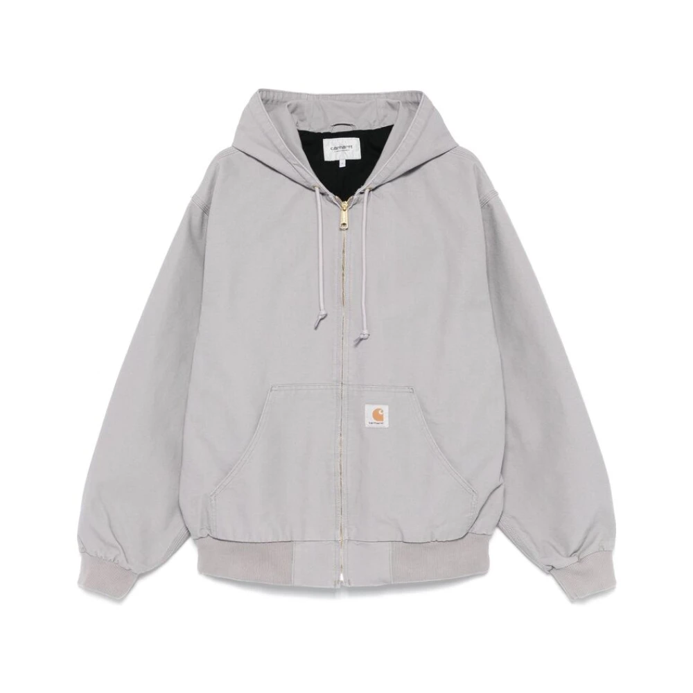 Carhartt WIP Grijze Hoodie met Rits Gray Heren
