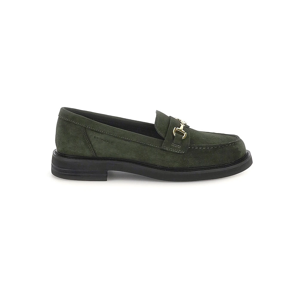 Stonefly Vrouw Groente Schoenen Dames, Groen, 36 Eu, Leer, Celine 5 Moccasin
