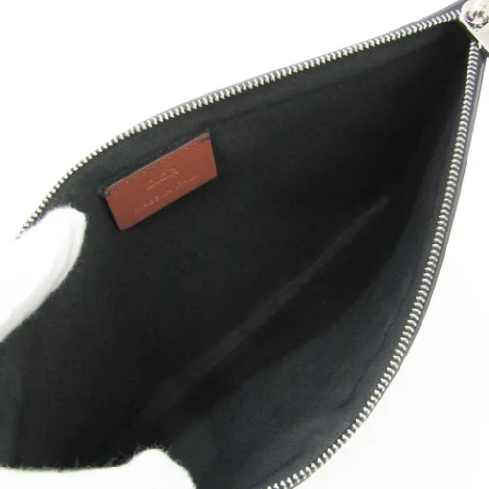 Dior Vintage Pre-owned Leather clutches Brown Dames