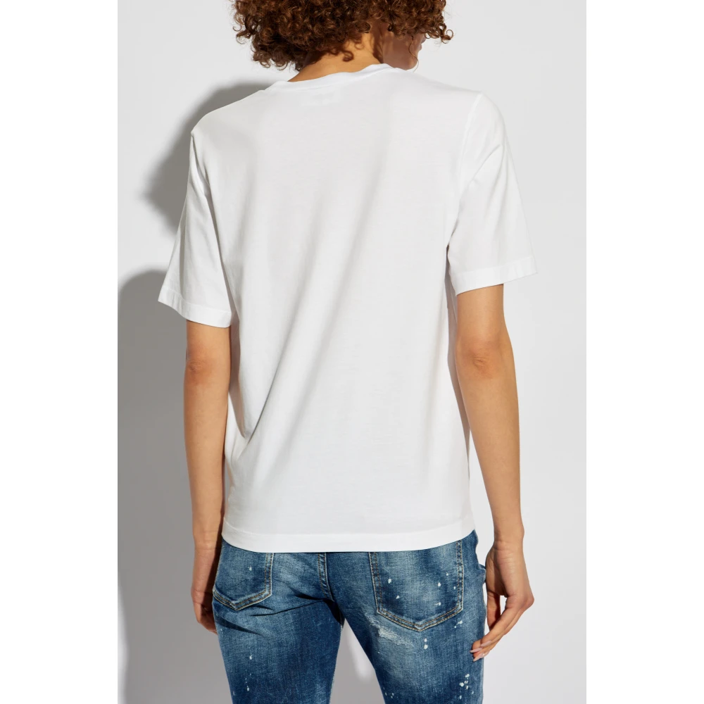 Dsquared2 Bedrukt T-shirt White Dames