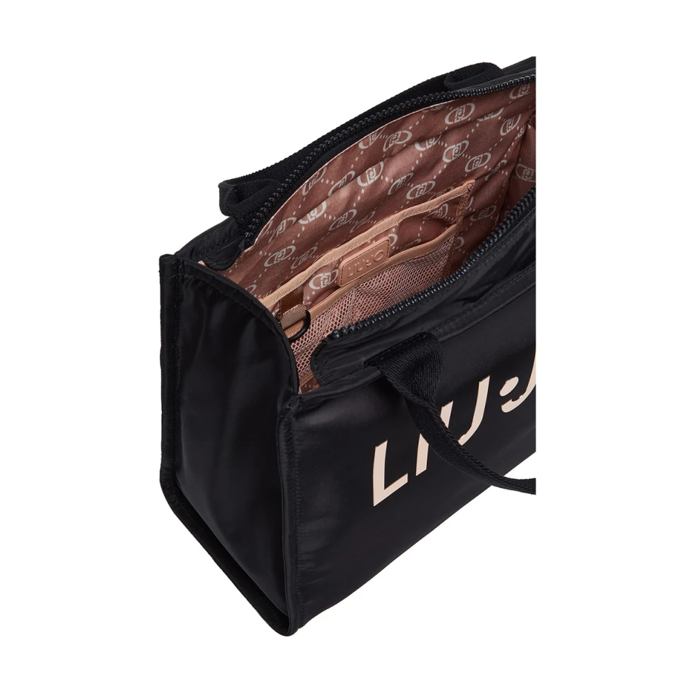 Liu Jo Zwarte handtas met gouden details Black Dames