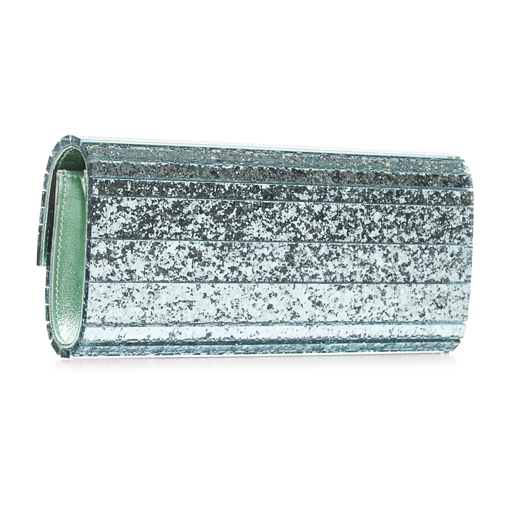 Jimmy Choo Glitter Acryl Schoudertas Aqua Groen Green Dames