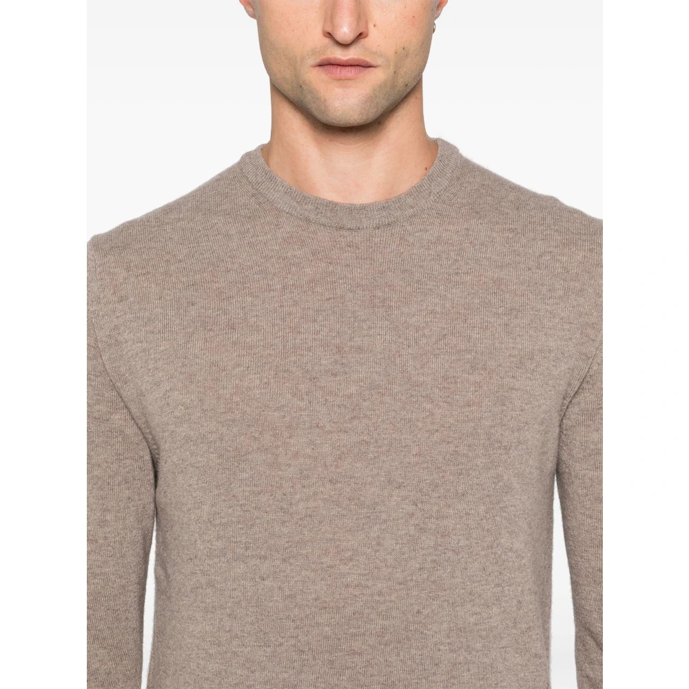 Woolrich Beige Sweater met Girocollo Neck Beige Heren