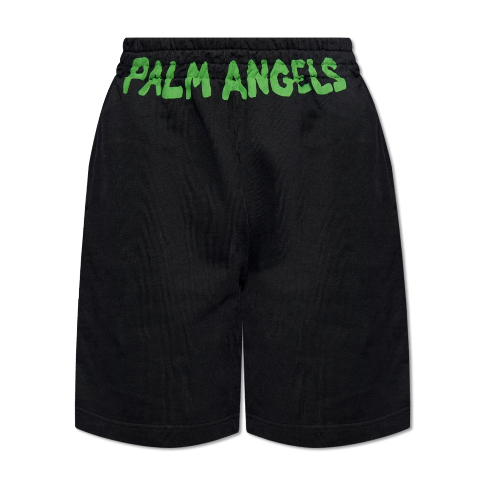 Palm Angels Bedrukte shorts Black Heren