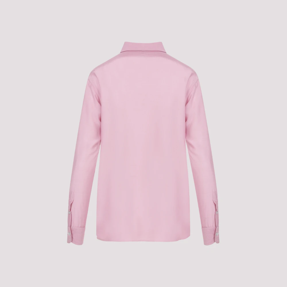 Tom Ford Zijden Batiste Shirt Lichtroze Pink Dames