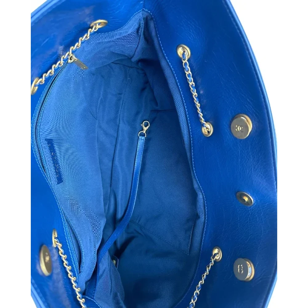 Chanel Vintage Pre-owned Leather totes Blue Dames