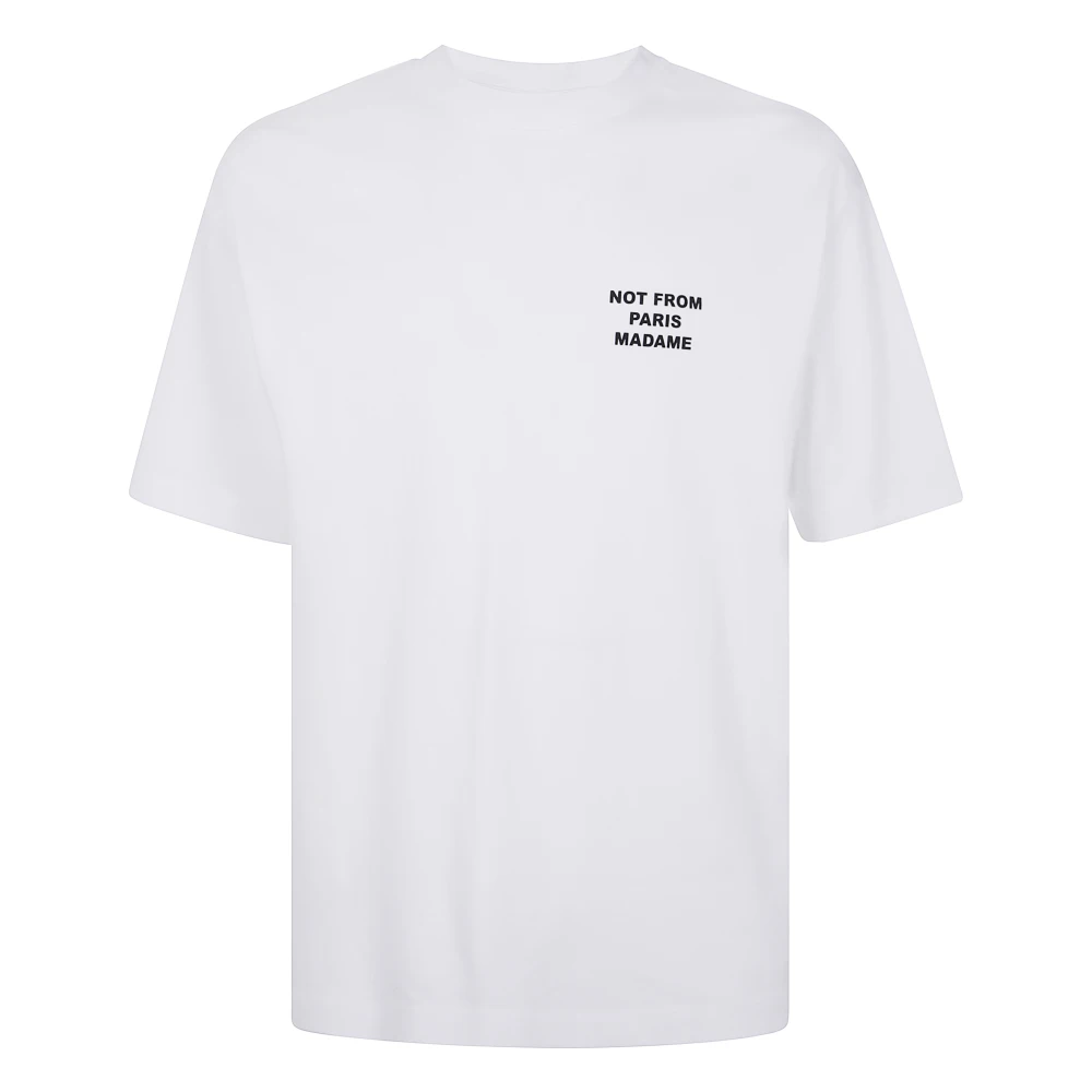Drole de Monsieur Slogan T-shirt White Heren