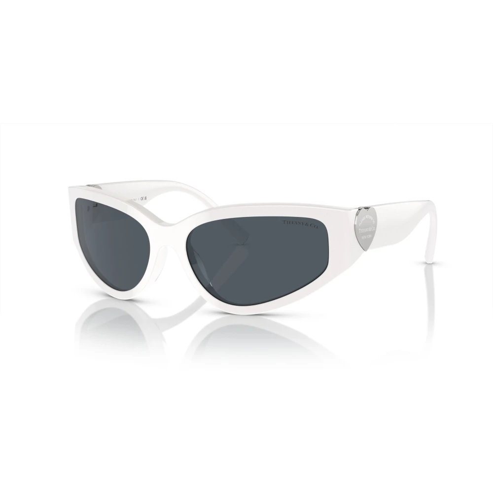 Tiffany Women's White/Grey Tf4217 839287 Woman Sunglasses Acetate Geometric Normal - Image 3