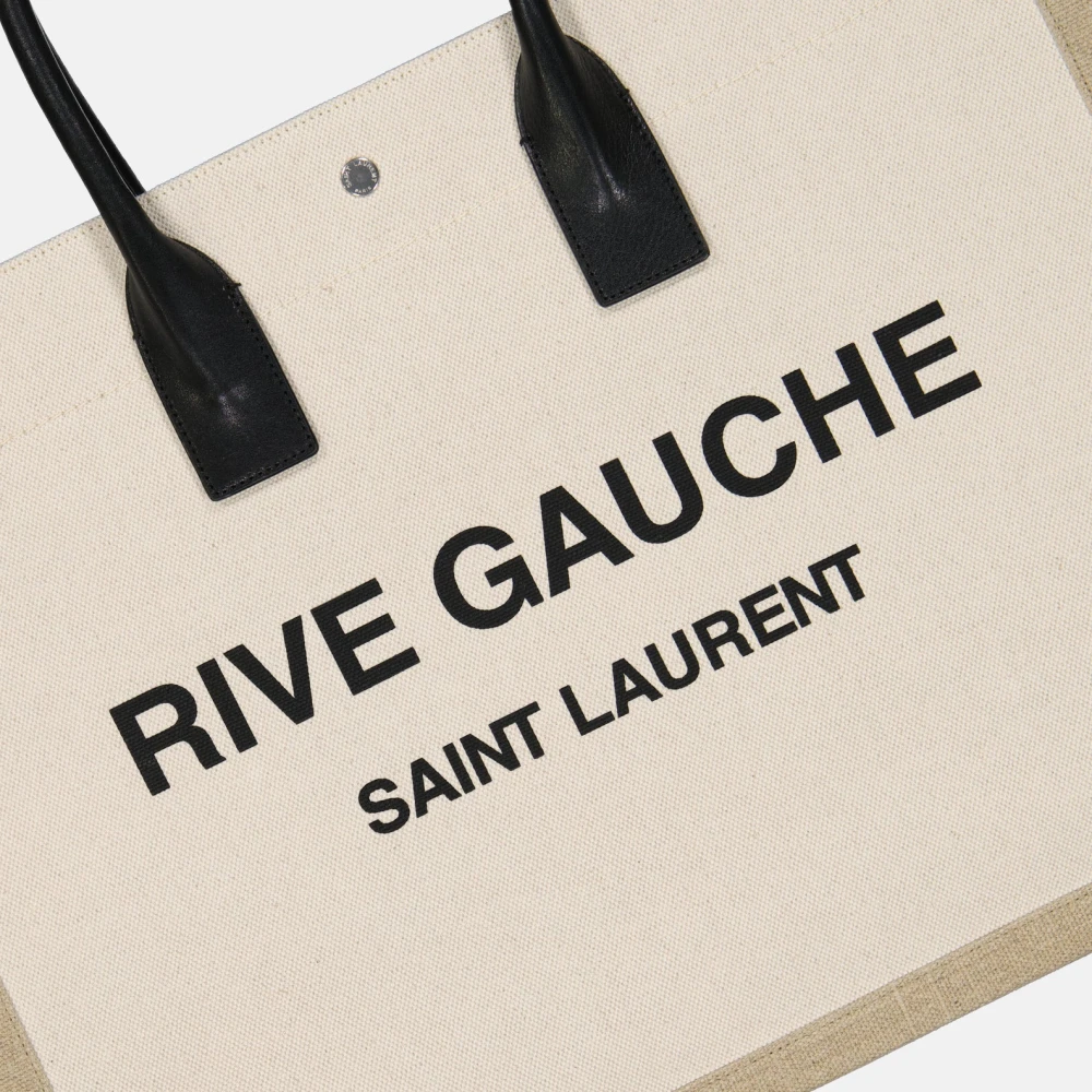 Saint Laurent Rive Gauche Canvas Tas Beige Heren