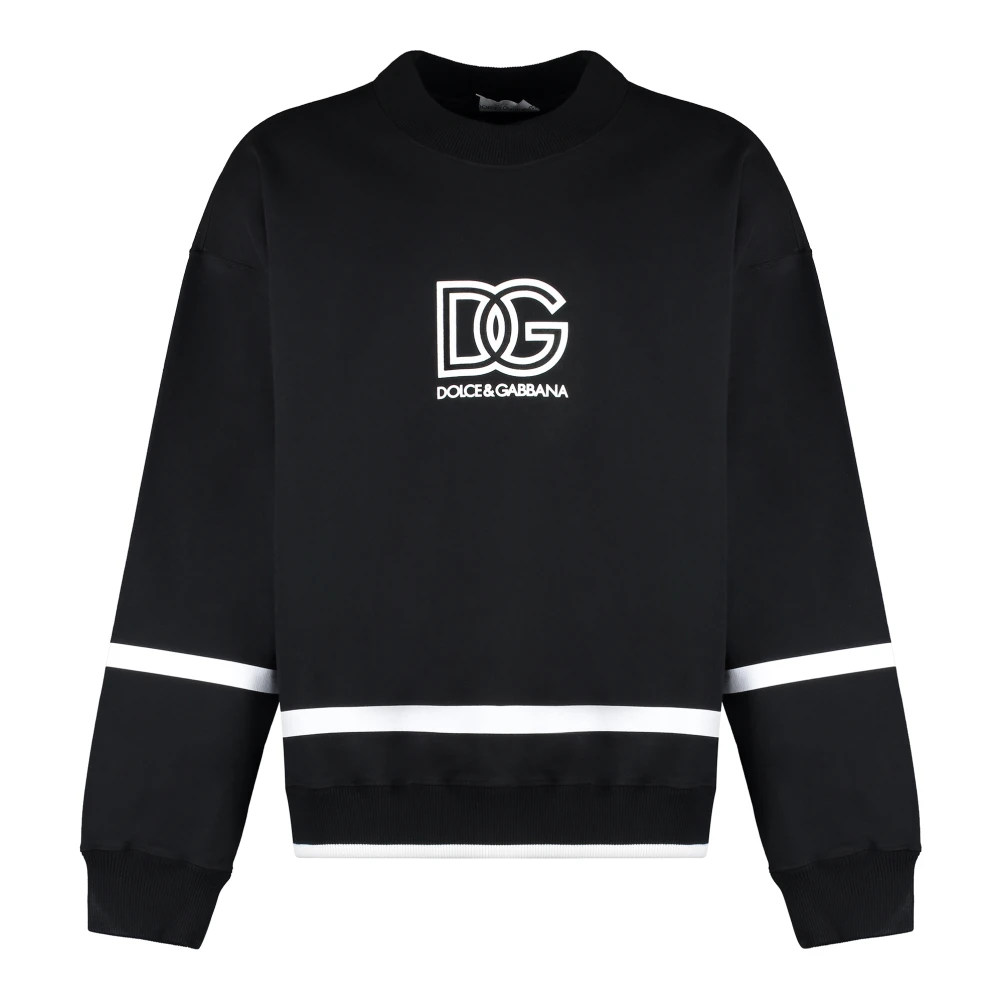 Dolce & Gabbana Katoenen Crew-Neck Sweatshirt Black Heren